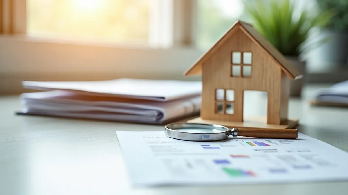 Casa de madera con lupa y carpeta: registro y consulta de certificados energéticos en Andalucía